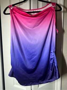 SHEIN woman’s purple & pink tank top blouse size XL  NWOT
